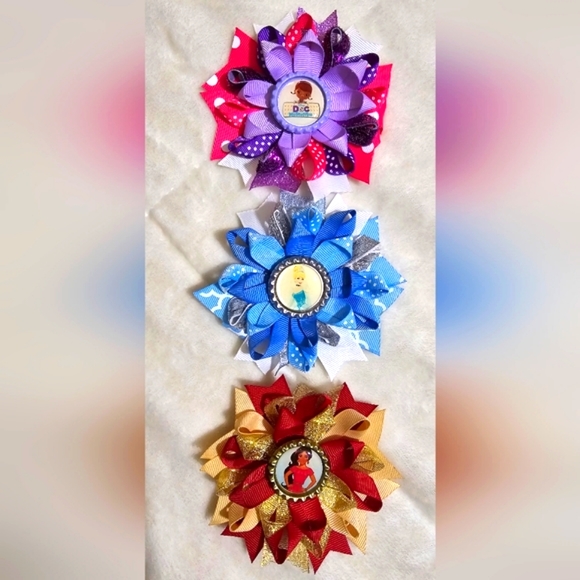 Huge Lot of 23 Boutique Disney Style Alligator Clip Hairbows - Picture 15 of 16